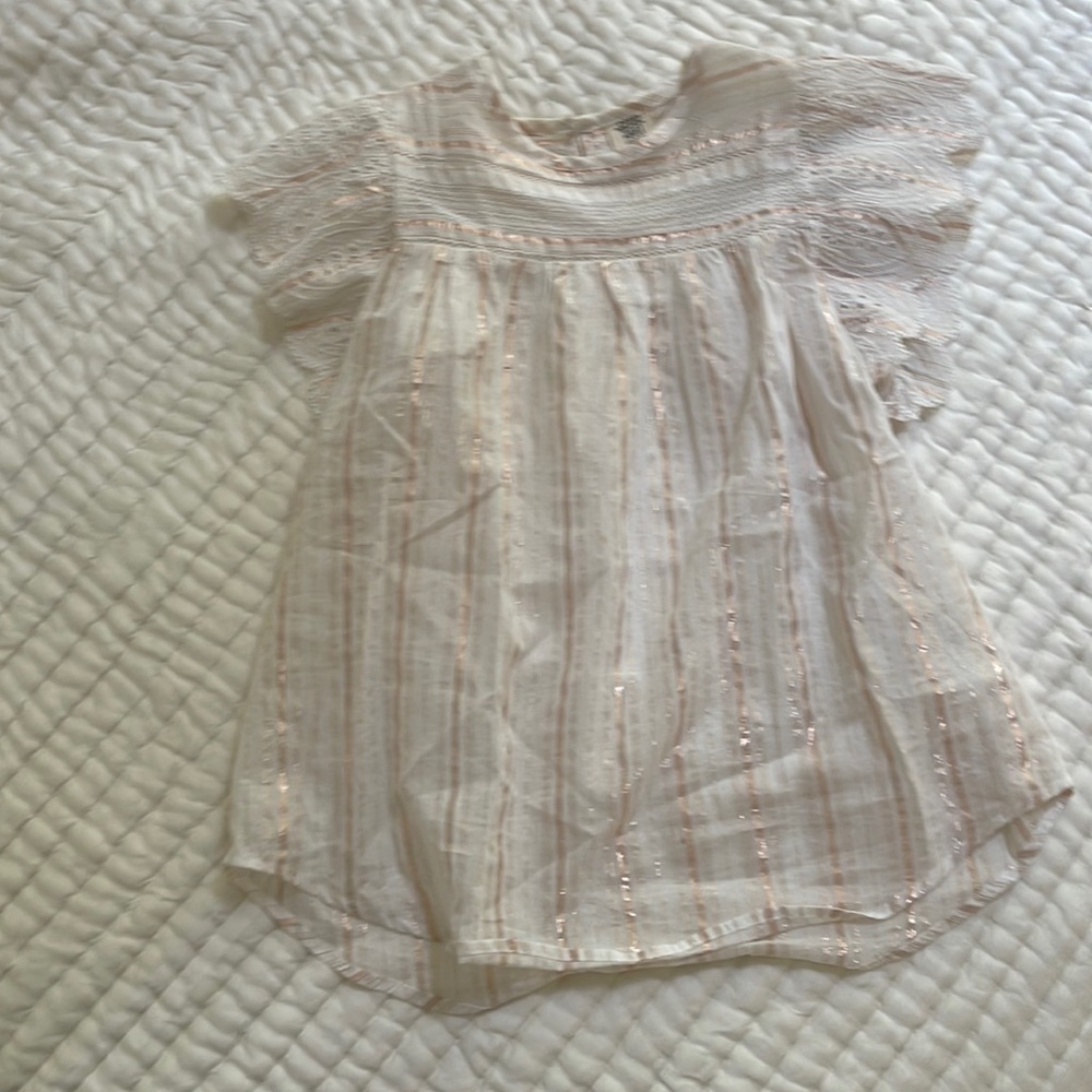 Good Hart by Matilda Jane flutter sleeves blouse with rose gold stripes